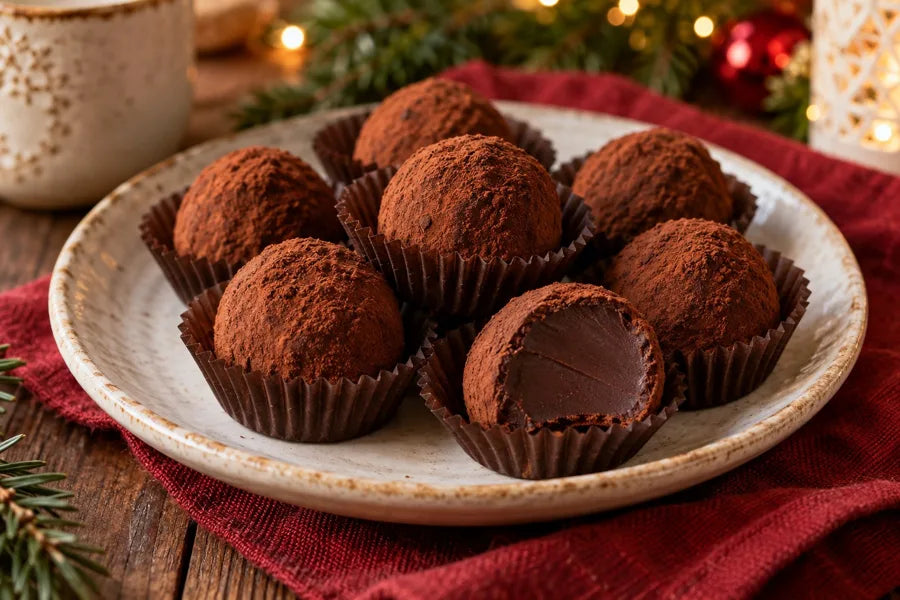 Trufas de cacao y café; imagen ilustrativa incluida en el eBook